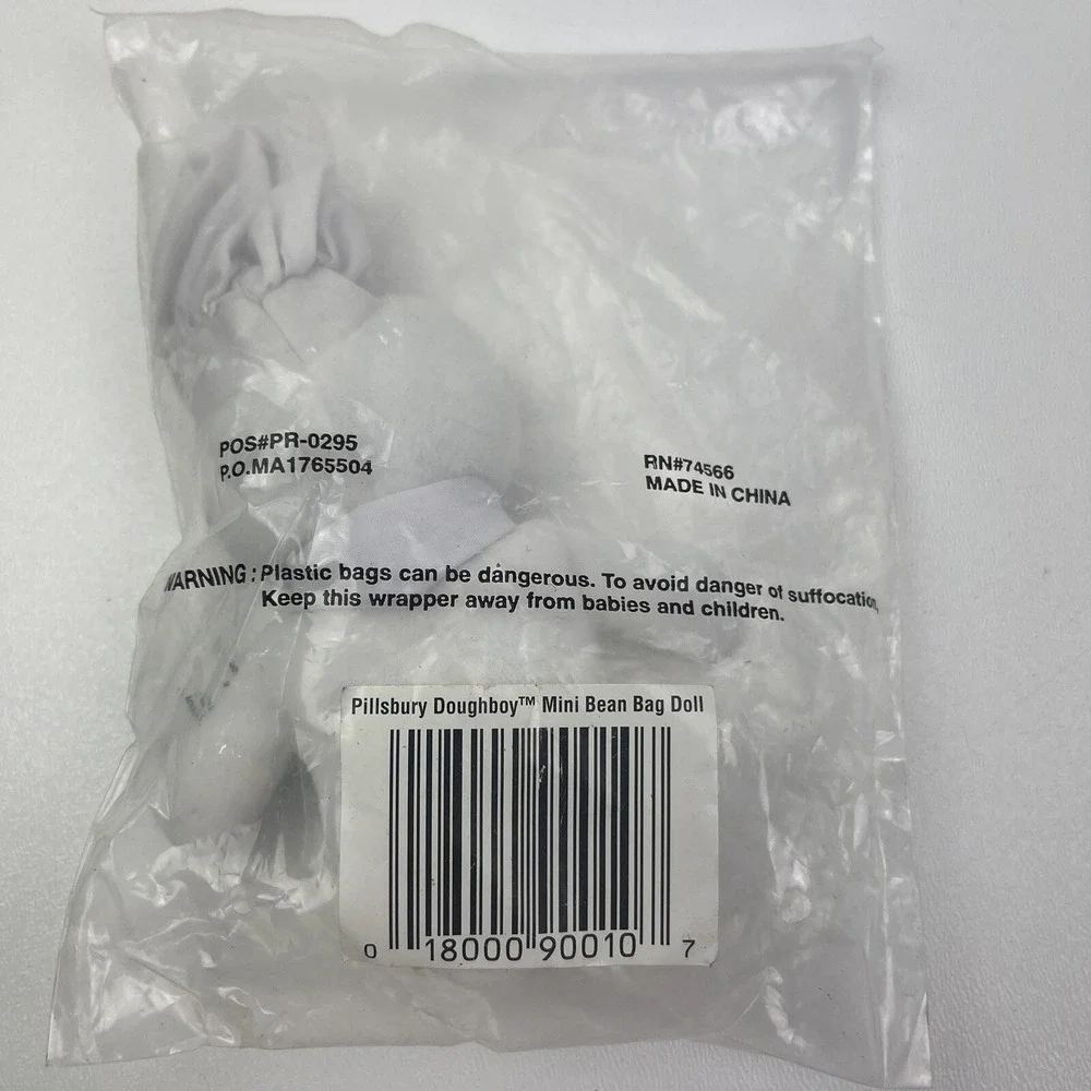 Pillsbury Doughboy Mini Plush Stuffed Bean Bag‎ Doll Toy Promotion Advertisement